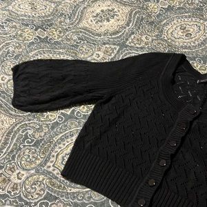 Knitting black cardigan